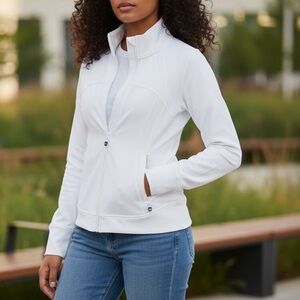 Lululemon White Zip-Up Define Jacket Size 8